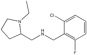 [(2-chloro-6-fluorophenyl)methyl][(1-ethylpyrrolidin-2-yl)methyl]amine Struktur