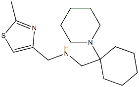 [(2-methyl-1,3-thiazol-4-yl)methyl]({[1-(piperidin-1-yl)cyclohexyl]methyl})amine Struktur