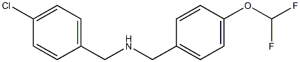 [(4-chlorophenyl)methyl]({[4-(difluoromethoxy)phenyl]methyl})amine Struktur