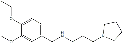 [(4-ethoxy-3-methoxyphenyl)methyl][3-(pyrrolidin-1-yl)propyl]amine Struktur