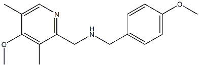 [(4-methoxy-3,5-dimethylpyridin-2-yl)methyl][(4-methoxyphenyl)methyl]amine Struktur