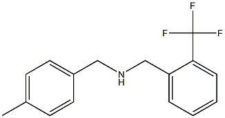 [(4-methylphenyl)methyl]({[2-(trifluoromethyl)phenyl]methyl})amine Struktur