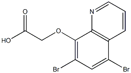 [(5,7-dibromoquinolin-8-yl)oxy]acetic acid Struktur