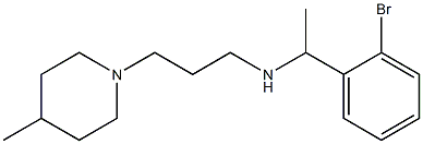 [1-(2-bromophenyl)ethyl][3-(4-methylpiperidin-1-yl)propyl]amine Struktur