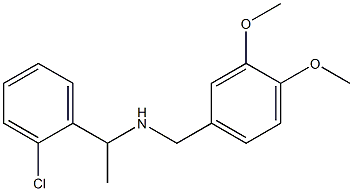 [1-(2-chlorophenyl)ethyl][(3,4-dimethoxyphenyl)methyl]amine Struktur