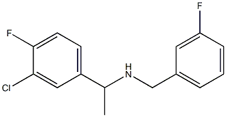 [1-(3-chloro-4-fluorophenyl)ethyl][(3-fluorophenyl)methyl]amine Struktur