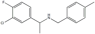 [1-(3-chloro-4-fluorophenyl)ethyl][(4-methylphenyl)methyl]amine Struktur