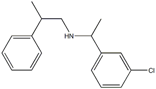 [1-(3-chlorophenyl)ethyl](2-phenylpropyl)amine Struktur