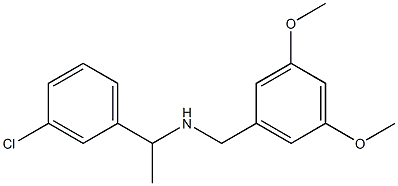 [1-(3-chlorophenyl)ethyl][(3,5-dimethoxyphenyl)methyl]amine Struktur