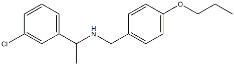 [1-(3-chlorophenyl)ethyl][(4-propoxyphenyl)methyl]amine Struktur