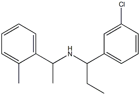 [1-(3-chlorophenyl)propyl][1-(2-methylphenyl)ethyl]amine Struktur