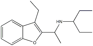 [1-(3-ethyl-1-benzofuran-2-yl)ethyl](pentan-3-yl)amine Struktur