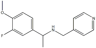 [1-(3-fluoro-4-methoxyphenyl)ethyl](pyridin-4-ylmethyl)amine Struktur