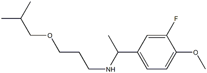 [1-(3-fluoro-4-methoxyphenyl)ethyl][3-(2-methylpropoxy)propyl]amine Struktur