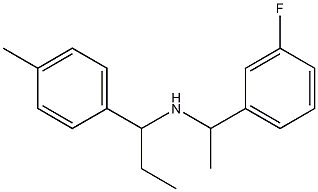 [1-(3-fluorophenyl)ethyl][1-(4-methylphenyl)propyl]amine Struktur