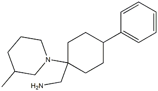 [1-(3-methylpiperidin-1-yl)-4-phenylcyclohexyl]methanamine Struktur