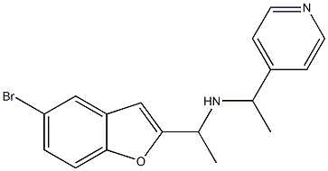 [1-(5-bromo-1-benzofuran-2-yl)ethyl][1-(pyridin-4-yl)ethyl]amine Struktur