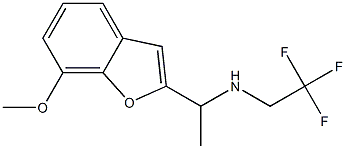 [1-(7-methoxy-1-benzofuran-2-yl)ethyl](2,2,2-trifluoroethyl)amine Struktur