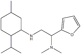 [1-(furan-2-yl)-2-{[5-methyl-2-(propan-2-yl)cyclohexyl]amino}ethyl]dimethylamine Struktur