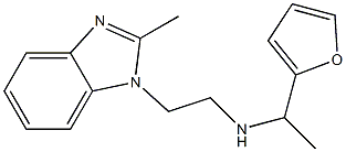 [1-(furan-2-yl)ethyl][2-(2-methyl-1H-1,3-benzodiazol-1-yl)ethyl]amine Struktur