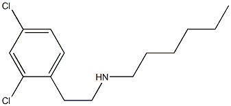 [2-(2,4-dichlorophenyl)ethyl](hexyl)amine Struktur