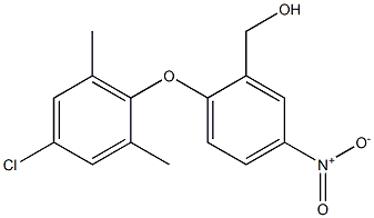 [2-(4-chloro-2,6-dimethylphenoxy)-5-nitrophenyl]methanol Struktur