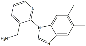 [2-(5,6-dimethyl-1H-1,3-benzodiazol-1-yl)pyridin-3-yl]methanamine Struktur