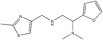 [2-(dimethylamino)-2-(furan-2-yl)ethyl][(2-methyl-1,3-thiazol-4-yl)methyl]amine Struktur