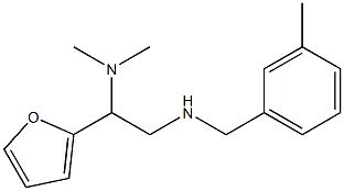 [2-(dimethylamino)-2-(furan-2-yl)ethyl][(3-methylphenyl)methyl]amine Struktur