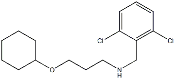 [3-(cyclohexyloxy)propyl][(2,6-dichlorophenyl)methyl]amine Struktur