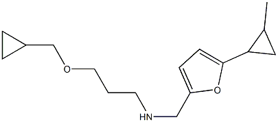 [3-(cyclopropylmethoxy)propyl]({[5-(2-methylcyclopropyl)furan-2-yl]methyl})amine Struktur