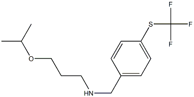 [3-(propan-2-yloxy)propyl]({4-[(trifluoromethyl)sulfanyl]phenyl}methyl)amine Struktur