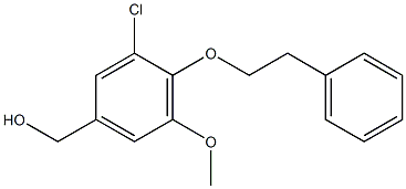 [3-chloro-5-methoxy-4-(2-phenylethoxy)phenyl]methanol Struktur