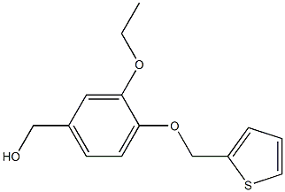 [3-ethoxy-4-(thiophen-2-ylmethoxy)phenyl]methanol Struktur