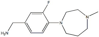 [3-fluoro-4-(4-methyl-1,4-diazepan-1-yl)phenyl]methanamine Struktur