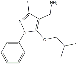 [3-methyl-5-(2-methylpropoxy)-1-phenyl-1H-pyrazol-4-yl]methanamine Struktur