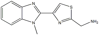 [4-(1-methyl-1H-1,3-benzodiazol-2-yl)-1,3-thiazol-2-yl]methanamine Struktur