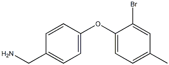 [4-(2-bromo-4-methylphenoxy)phenyl]methanamine Struktur