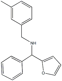 [furan-2-yl(phenyl)methyl][(3-methylphenyl)methyl]amine Struktur