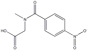 [methyl(4-nitrobenzoyl)amino]acetic acid Struktur