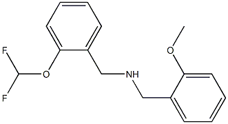 {[2-(difluoromethoxy)phenyl]methyl}[(2-methoxyphenyl)methyl]amine Struktur