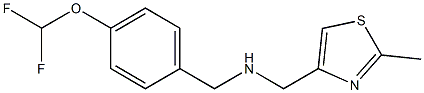 {[4-(difluoromethoxy)phenyl]methyl}[(2-methyl-1,3-thiazol-4-yl)methyl]amine Struktur