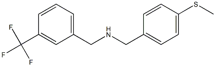 {[4-(methylsulfanyl)phenyl]methyl}({[3-(trifluoromethyl)phenyl]methyl})amine Struktur