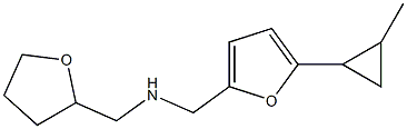 {[5-(2-methylcyclopropyl)furan-2-yl]methyl}(oxolan-2-ylmethyl)amine Struktur