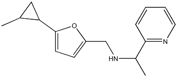 {[5-(2-methylcyclopropyl)furan-2-yl]methyl}[1-(pyridin-2-yl)ethyl]amine Struktur