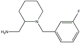 {1-[(3-fluorophenyl)methyl]piperidin-2-yl}methanamine Struktur