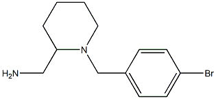 {1-[(4-bromophenyl)methyl]piperidin-2-yl}methanamine Struktur