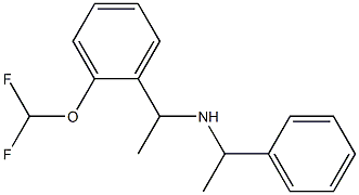 {1-[2-(difluoromethoxy)phenyl]ethyl}(1-phenylethyl)amine Struktur