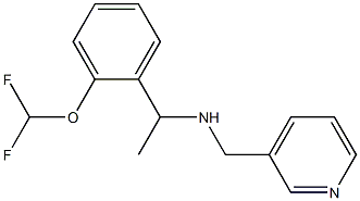 {1-[2-(difluoromethoxy)phenyl]ethyl}(pyridin-3-ylmethyl)amine Struktur