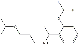 {1-[2-(difluoromethoxy)phenyl]ethyl}[3-(propan-2-yloxy)propyl]amine Struktur